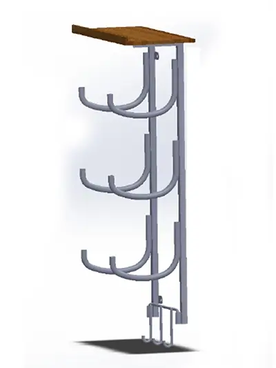 Wall-Mounted Yoga Mat Rack